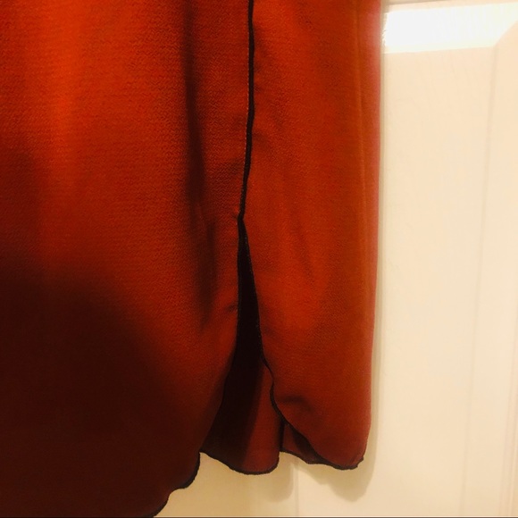 Ashley Stewart Rust/Black Trim Sheer Dress 22/24 - Picture 6 of 8